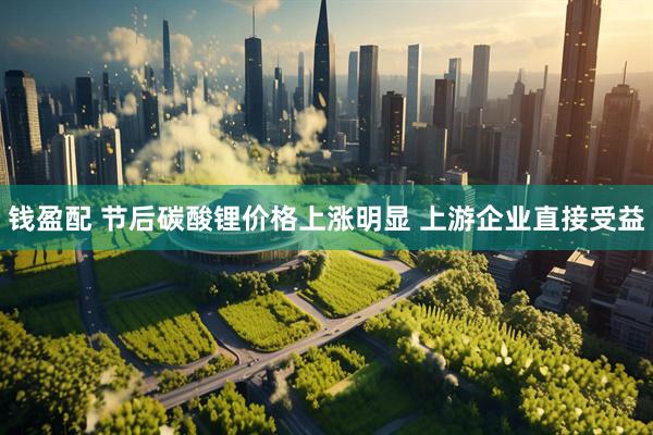 钱盈配 节后碳酸锂价格上涨明显 上游企业直接受益