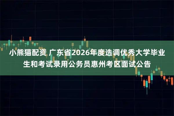 小熊猫配资 广东省2026年度选调优秀大学毕业生和考试录用公务员惠州考区面试公告